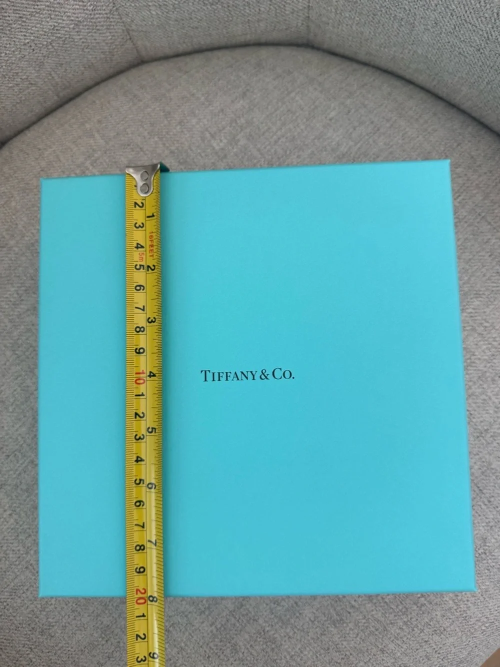 Tiffany & Co. Blue Gift Box EMPTY with Center Logo 8” X 8” X 2.5”